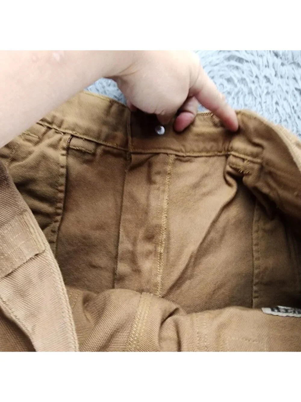 Duluth Pants Mens 40x30 Brown Double Knee Cotton Mid Rise Cargo